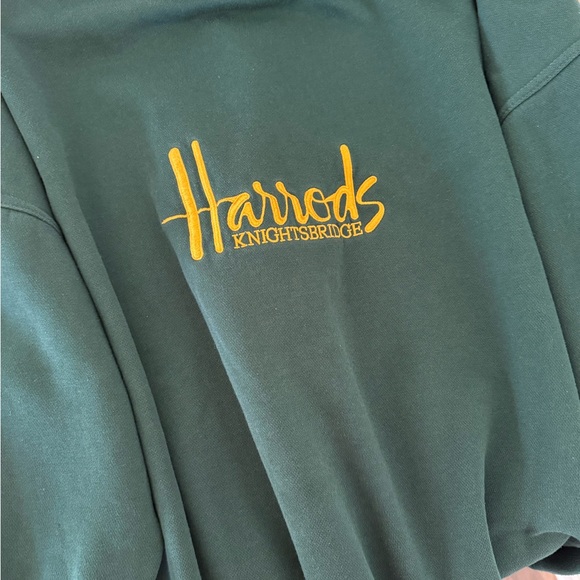 VTG Harrods HunterGreen Sweatshirt XL - Picture 5 of 6